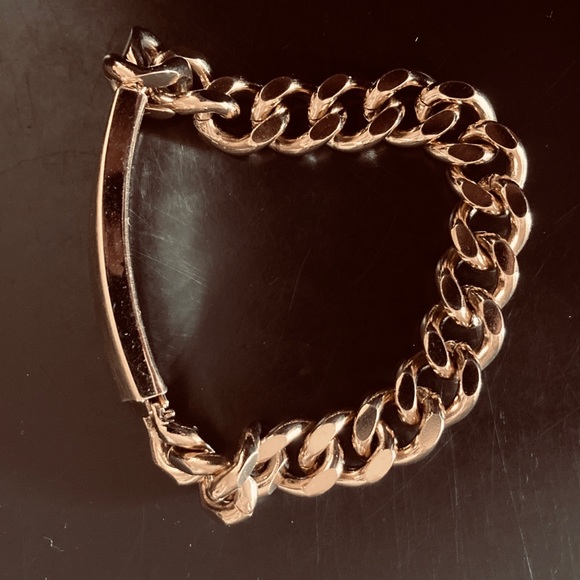 Speidel ID Bracelet Brushed Gold Tone - Picture 8 of 13